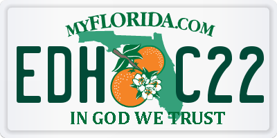 FL license plate EDHC22