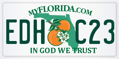 FL license plate EDHC23