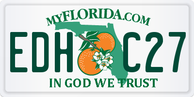 FL license plate EDHC27
