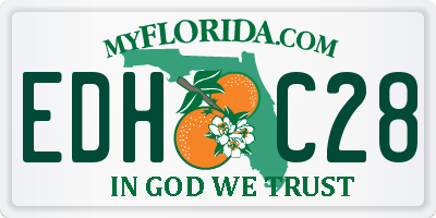 FL license plate EDHC28