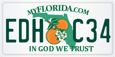 FL license plate EDHC34