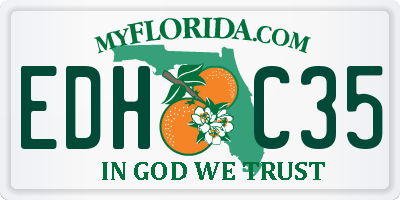 FL license plate EDHC35