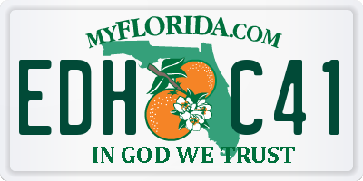 FL license plate EDHC41