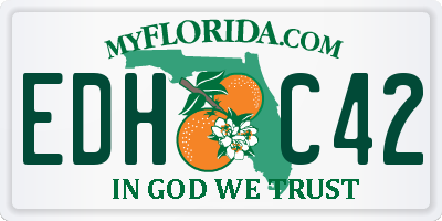 FL license plate EDHC42