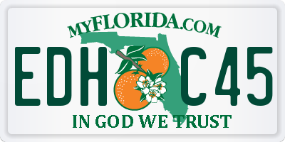 FL license plate EDHC45