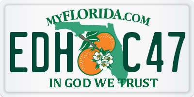 FL license plate EDHC47