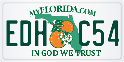 FL license plate EDHC54