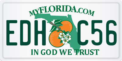 FL license plate EDHC56