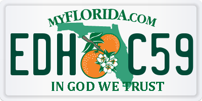 FL license plate EDHC59