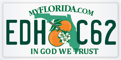 FL license plate EDHC62