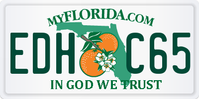FL license plate EDHC65