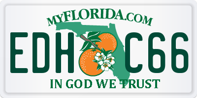 FL license plate EDHC66