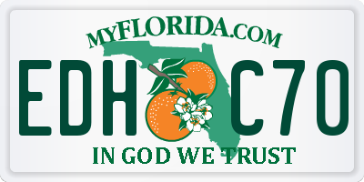 FL license plate EDHC70