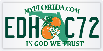 FL license plate EDHC72