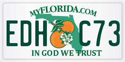 FL license plate EDHC73