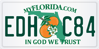 FL license plate EDHC84