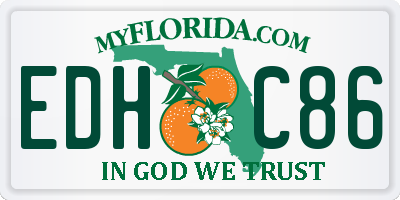 FL license plate EDHC86