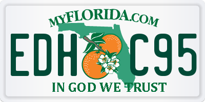FL license plate EDHC95