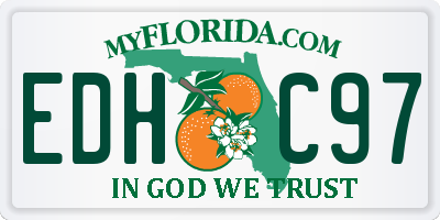 FL license plate EDHC97