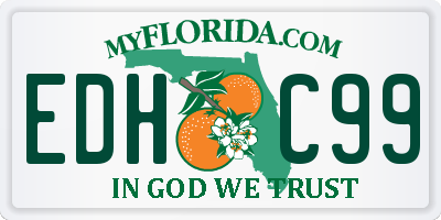 FL license plate EDHC99
