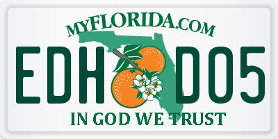 FL license plate EDHD05