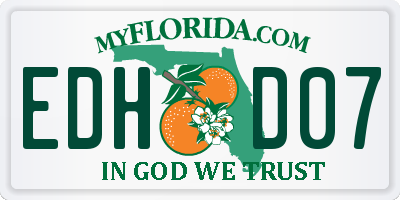 FL license plate EDHD07