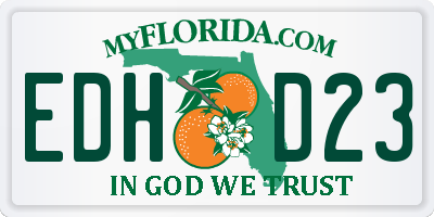 FL license plate EDHD23