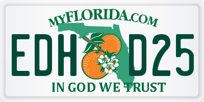 FL license plate EDHD25