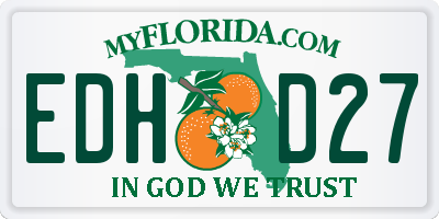 FL license plate EDHD27