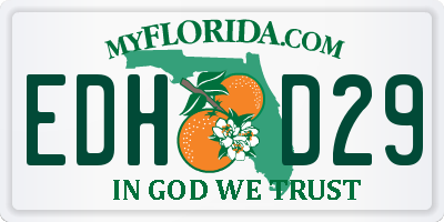 FL license plate EDHD29