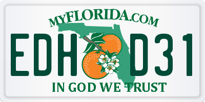 FL license plate EDHD31