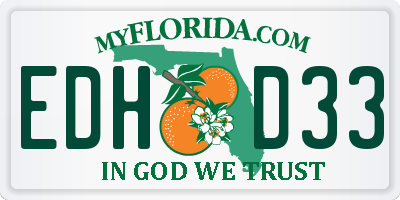 FL license plate EDHD33