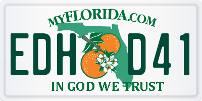 FL license plate EDHD41