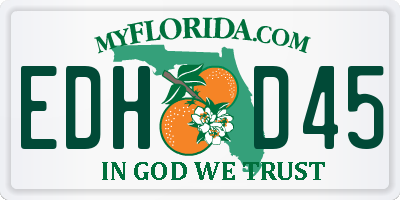 FL license plate EDHD45