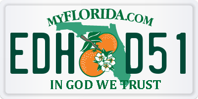 FL license plate EDHD51
