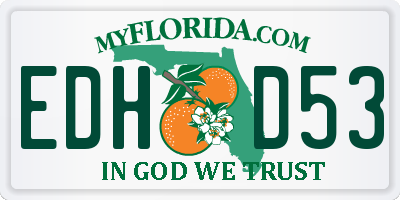 FL license plate EDHD53
