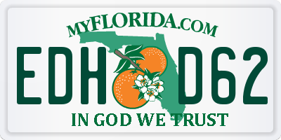 FL license plate EDHD62