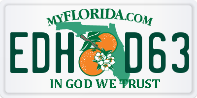 FL license plate EDHD63