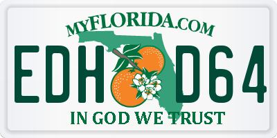 FL license plate EDHD64