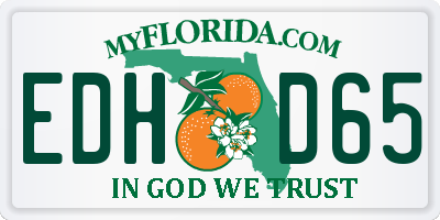 FL license plate EDHD65
