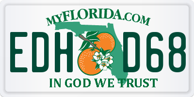 FL license plate EDHD68