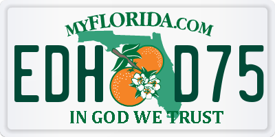FL license plate EDHD75
