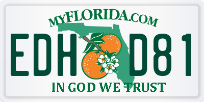 FL license plate EDHD81