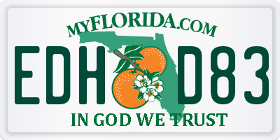 FL license plate EDHD83