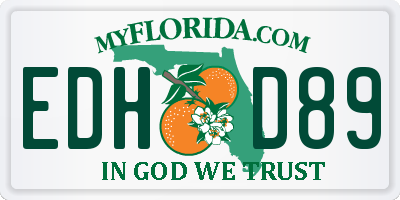 FL license plate EDHD89
