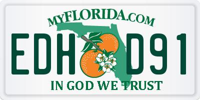 FL license plate EDHD91