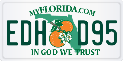 FL license plate EDHD95