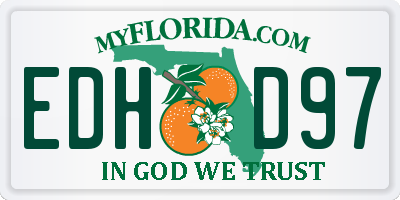 FL license plate EDHD97