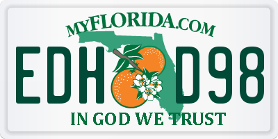 FL license plate EDHD98