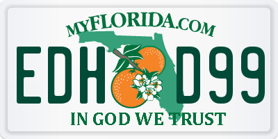 FL license plate EDHD99